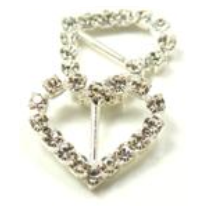 Heart Diamante Invitation Buckles diy heart wedding invitation