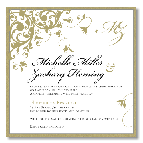 Wedding invite template