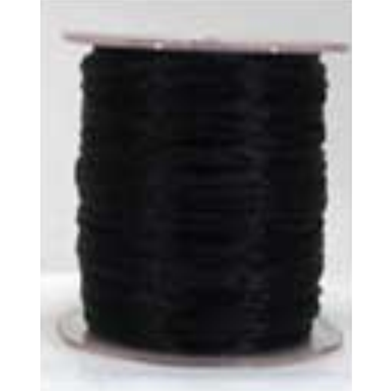Rattail Cord Black 2mm 100mt Roll