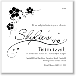 Stylish Silhouette Bat Mitzvah Invitation Template